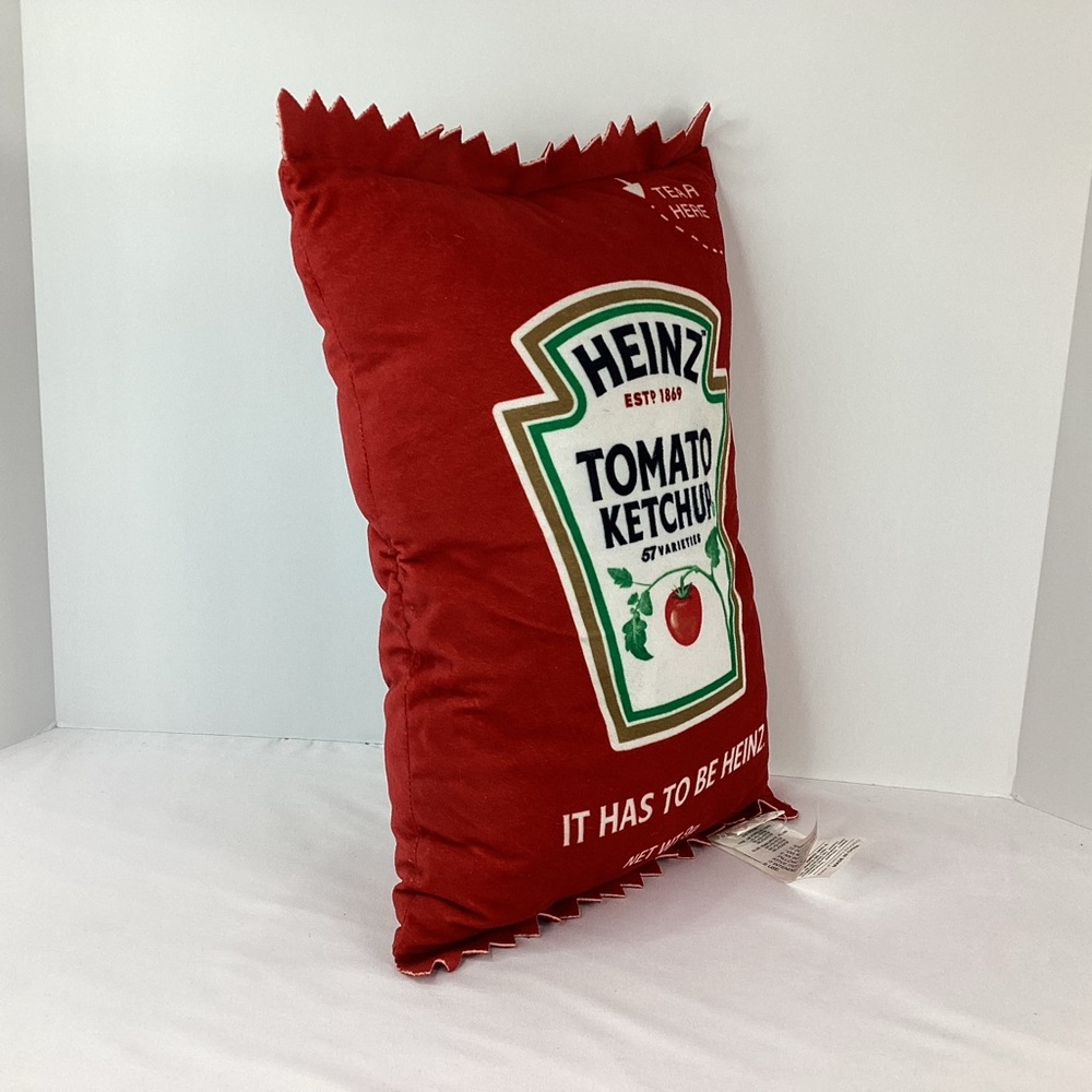 Heinz Tomato Ketchup Packet Decorative Throw Pillow Plush Officially Licensed - Picture 4 of 12